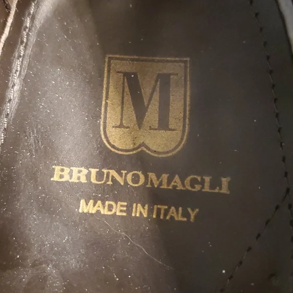 Bruno Magli Black Italian Leather Slip-On Firenze BM600319 Loafers Size 10‎